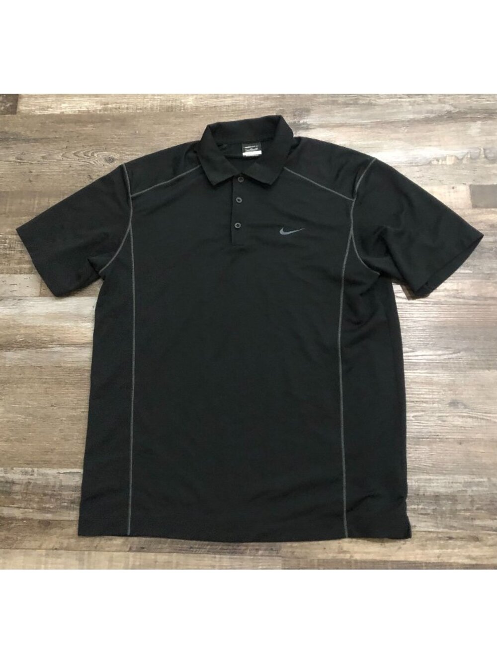 Nike Golf Mens XL Black Short Sleeve Dri Fit Polo Shirt